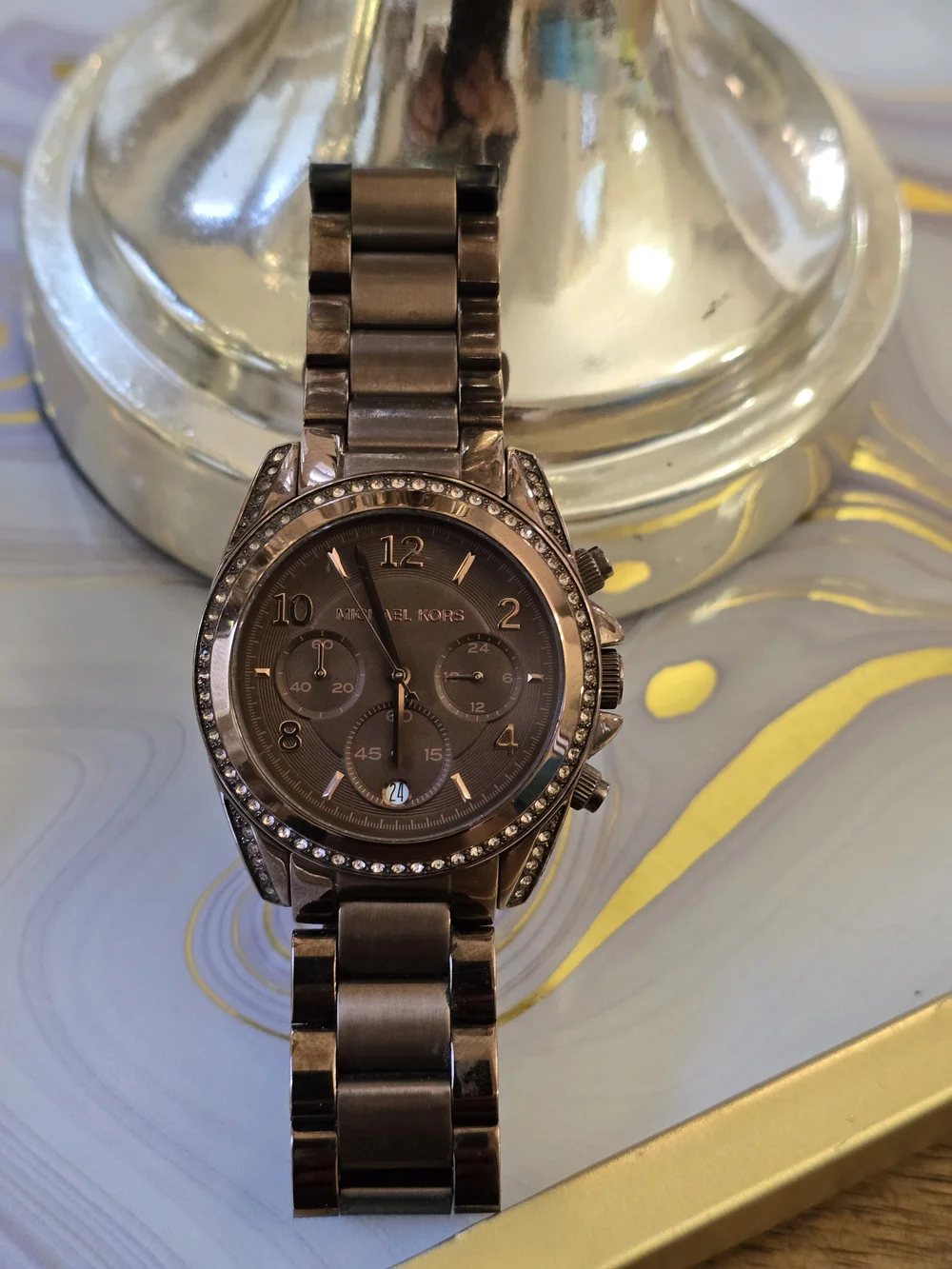 Michael Kors Men's Rose Gold-Tone Chronograph Watch